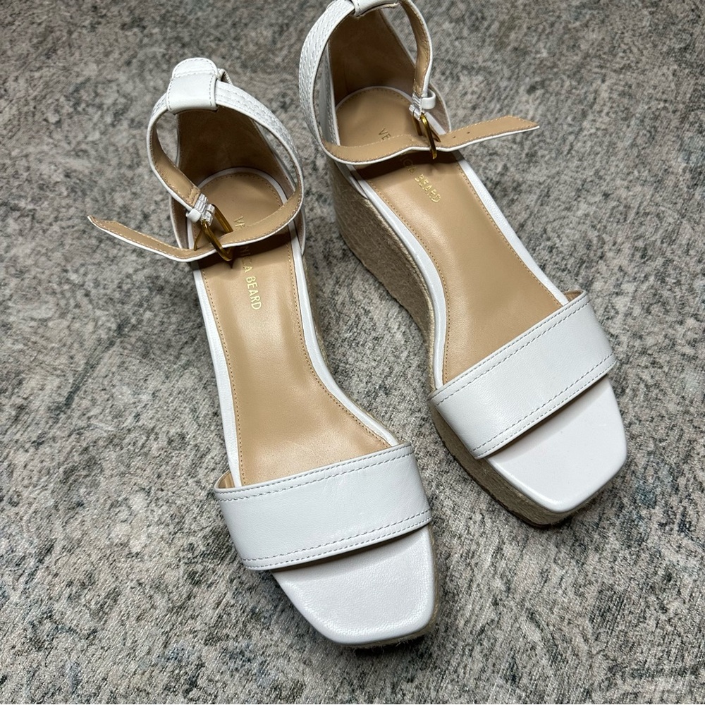 Veronica Beard Gianna Platform Wedge Sandal Size 7.5
